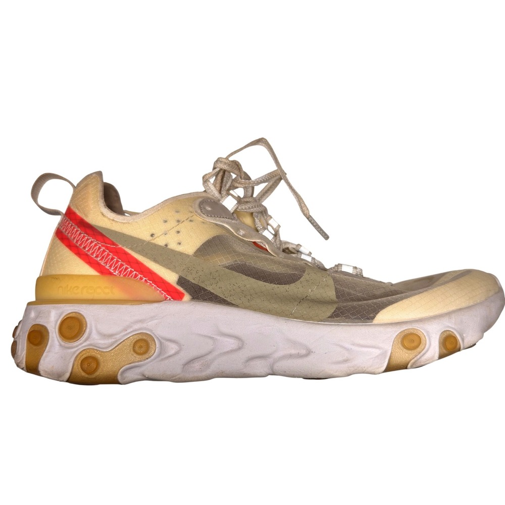 Nike React Element 87 Sail Light Bone AQ1090-100 Translucent Sneakers Size 7.5